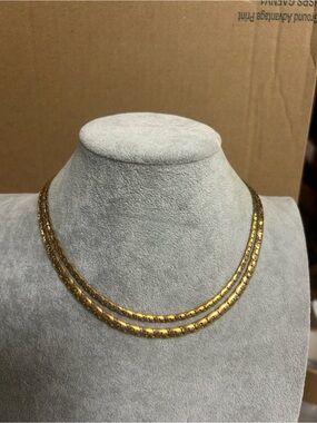 Gold-Tone  Double Strand Chain Necklace - Women Jewelry